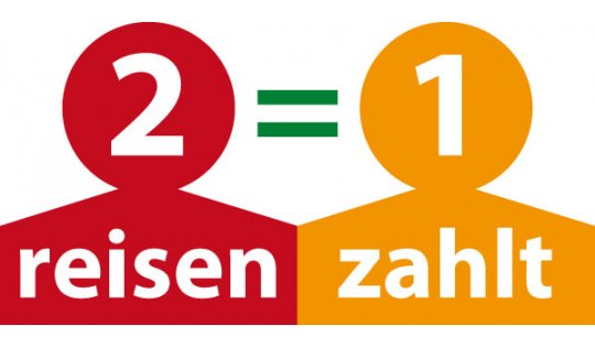 MediKur-Reisemarke: 2 reisen=1 zahlt, Logo